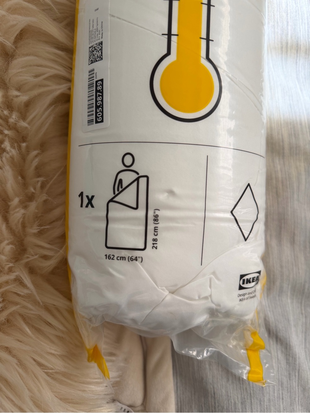 IKEA SANDGRÄSMAL white twin duvet insert - Picture 3 of 6
